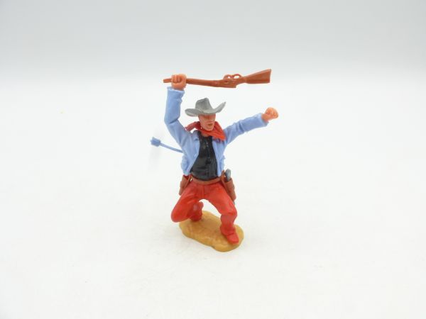 Timpo Toys Cowboy 2nd version crouching, hit by arrow