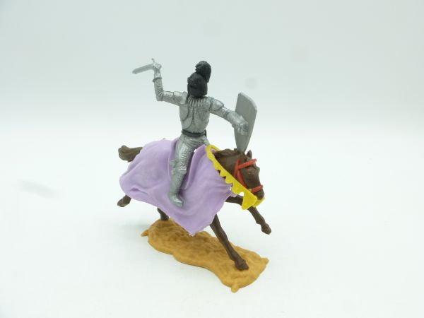 Timpo Toys Silver knight 2nd version riding lunging with sword