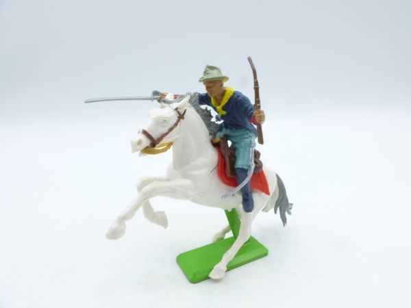 Britains Deetail Soldier 7th Cavalry riding, attacking with sabre
