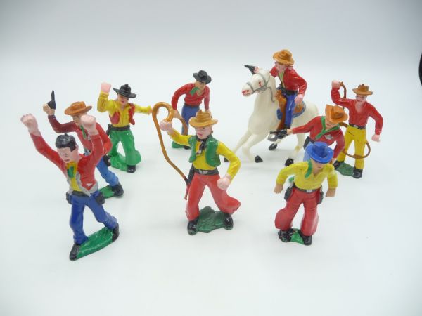 Heimo Set of Cowboys (1 rider, 8 foot figures) - great painting