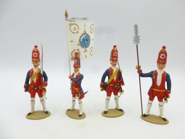 Prussian regiment figures (4 figures), 8 cm high - great set