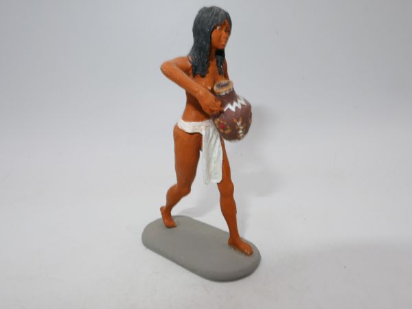 Kreza Models Indianerin mit Krug (Metallfigur, ca. 7,5 cm)