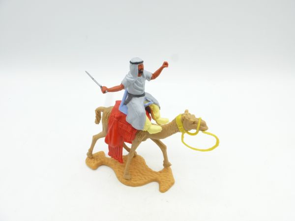 Timpo Toys Camel rider lunging with sabre, grey - brand new