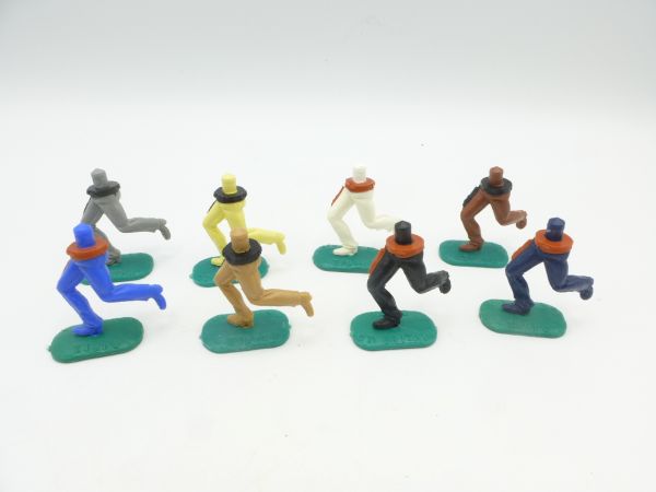 Timpo Toys 8 unterschiedliche Cowboyunterteile 2. Version laufend