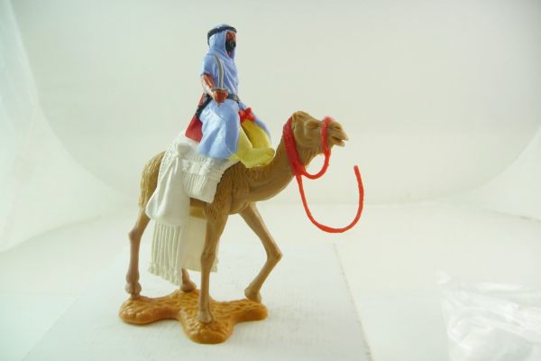 Timpo Toys Kamelreiter / Araber zu Kamel, hellblau, hellgelbe Innenhose