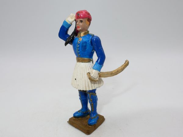 Aohna Greek officer saluting - early figure