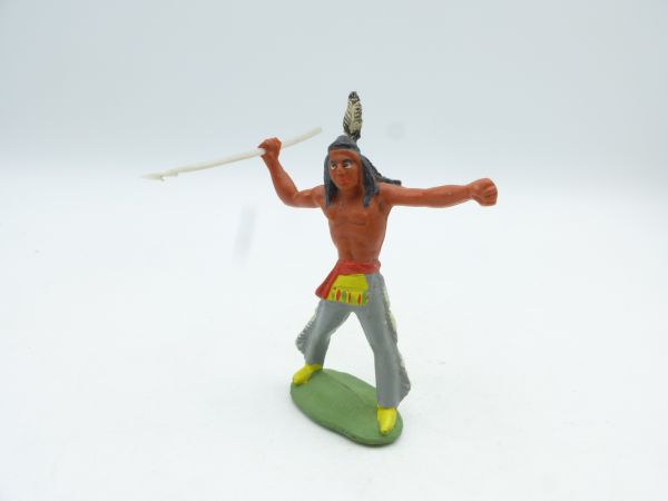 Indian standing, throwing spear (spear loose)