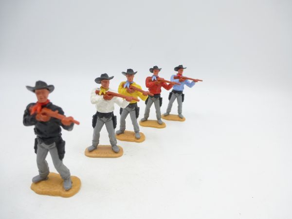 Timpo Toys Cowboys mit kurzem Gewehr (5 Figuren) - tolles Set