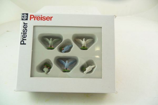 Preiser 6 pigeons - orig. packaging, shop discovery
