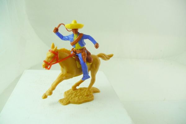 Timpo Toys Mexican, medium blue/yellow with rare lower part on rare horse