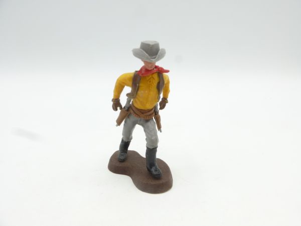 Britains Swoppets Cowboy advancing, both hands on holster