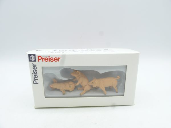 Preiser 3 piglets, No. 3830 - orig. packaging, brand new