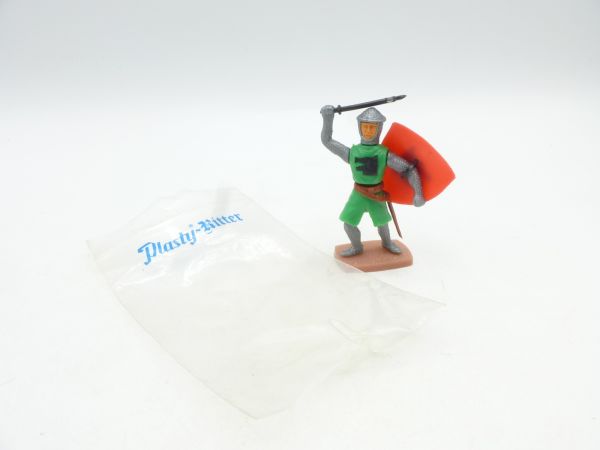 Plasty Wolf knight standing with mace - in original bag