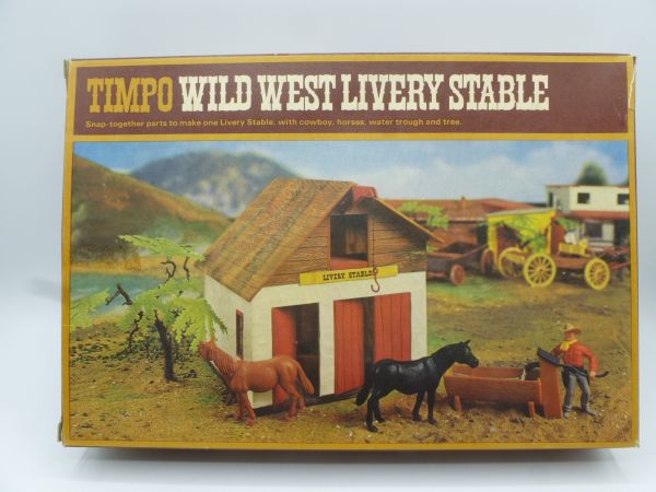 Timpo Toys Wild West Livery Stable, Ref. No. 252 - orig. packaging, complete