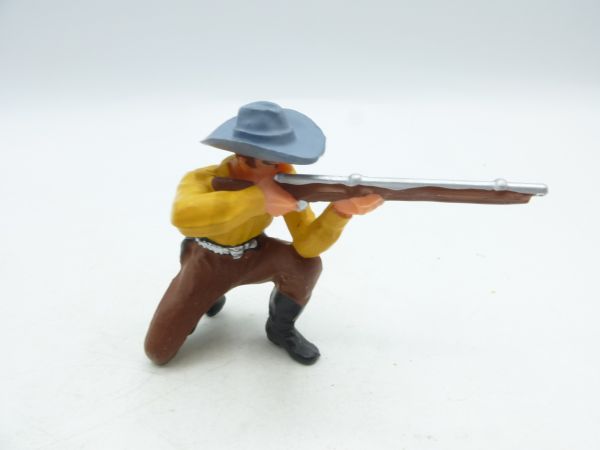 Elastolin 7 cm Cowboy kniend schießend (gelbes Hemd), Nr. 6964