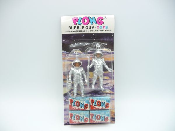PLONG Bubble Gum Toys, 2 astronauts (2 x silver) - OPV