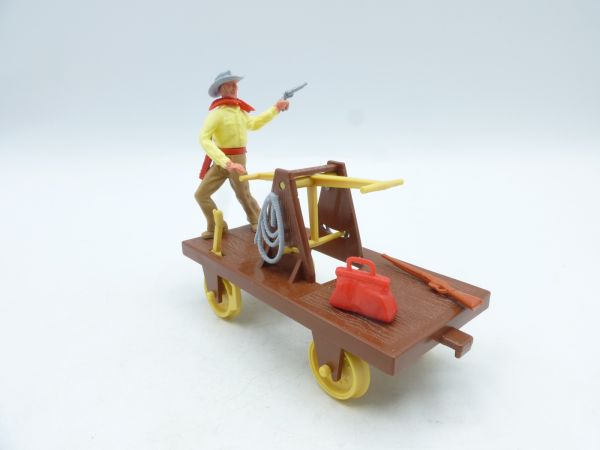 Timpo Toys Draisine mit Cowboy - tolles Stück