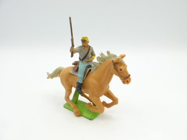 Britains Deetail Confederate Army soldier riding, holding rifle sideways