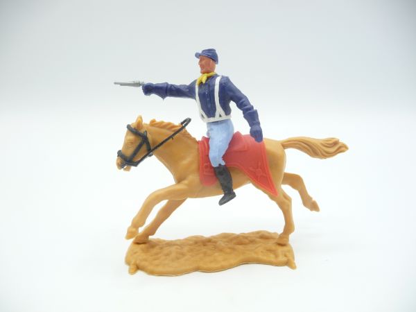 Timpo Toys Union Army soldier 2nd version riding, firing pistol