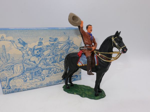 Elastolin 7 cm Old Shatterhand on horseback, No. 7550 - orig. packaging