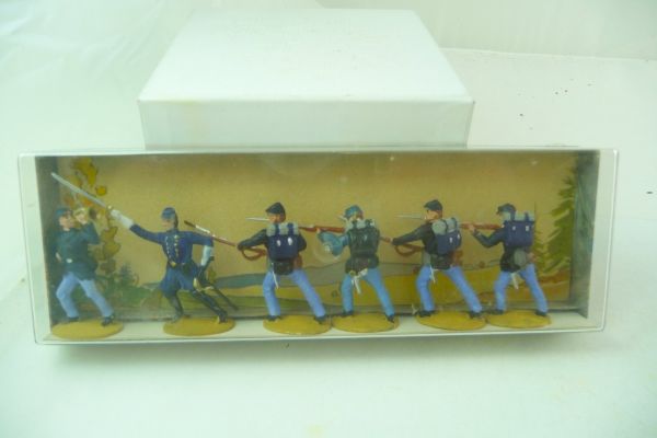 Merten 6 Union Infantry soldiers storming, No. 4029 - orig. packaging