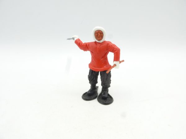Timpo Toys Eskimo, rot, mit Messer + Gewehr