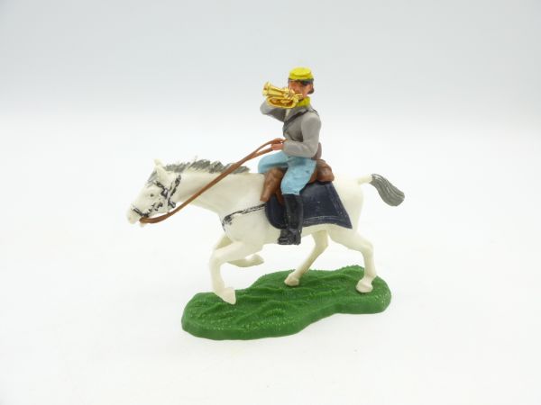Britains Swoppets Confederate Army soldier on horseback with trumpet