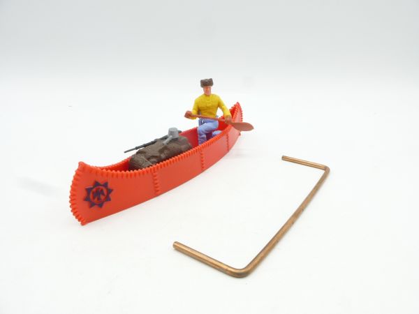 Timpo Toys Canoe with trapper + cargo - very rare