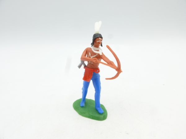 Elastolin 5,4 cm Indian standing with bow + arrow, with war paint
