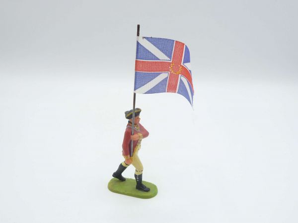Elastolin 7 cm Britische Grenadiere; Fahnenträger im Marsch, Nr. 9136