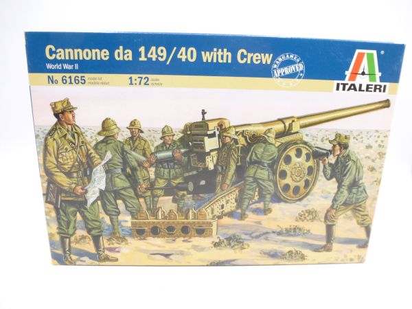 Italeri 1:72 Cannone da 149/40 with Crew, No. 6165 - orig. packaging, on cast