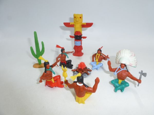 Timpo Toys Campfire scene, 8 pieces
