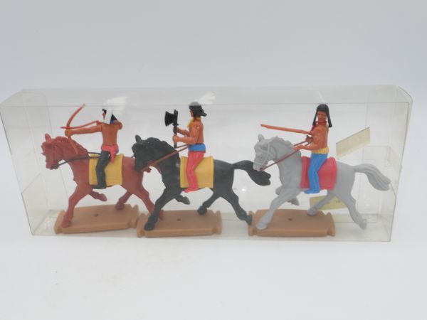 Plasty 3 Indian riders, No. 4750 - top condition, in blister box