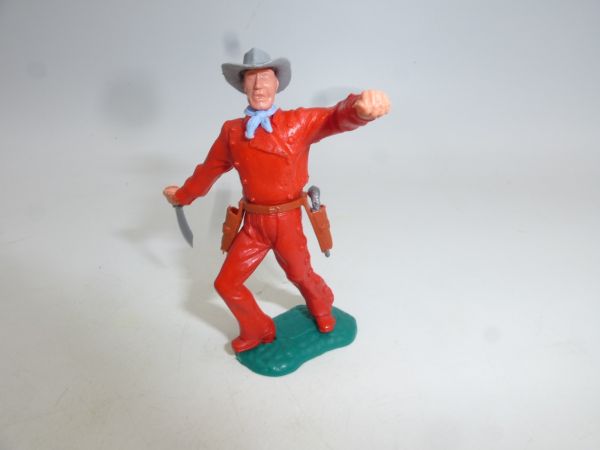 Timpo Toys Cowboy 2nd version running with knife - nice combination