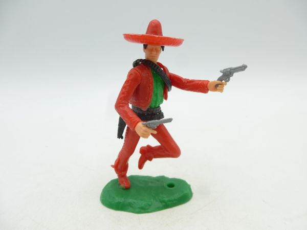 Elastolin 5,4 cm Mexikaner laufend mit 2 Pistolen - tolle Kombi