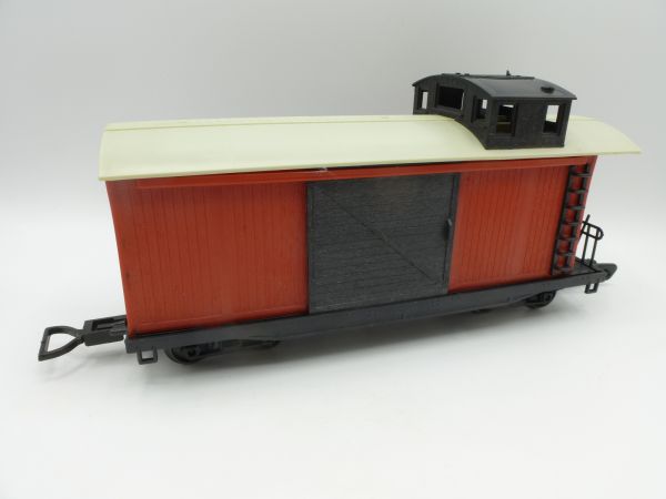 Timpo Toys Cattle car (red, black door) - used, see photos