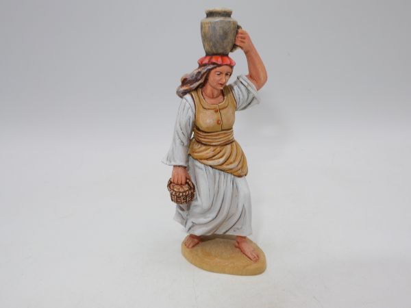 Lepi Nativity figure: Woman with jug on her head, material wood, 8 cm series