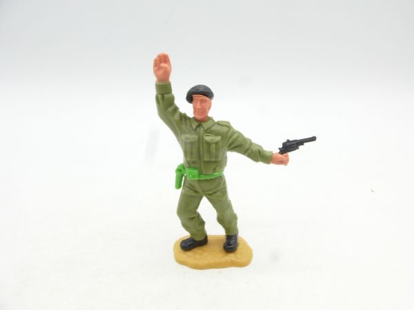 Timpo Toys Englishman standing with pistol, black beret
