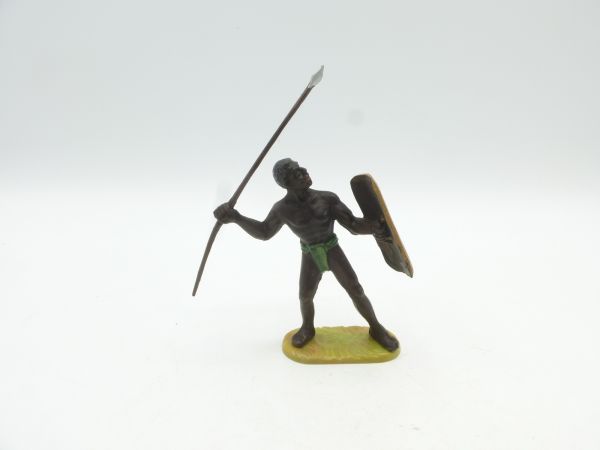 Elastolin 7 cm African with spear + shield, No. 8202