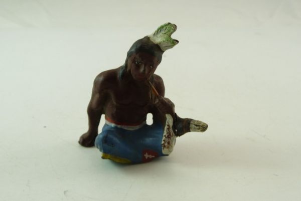 Lineol Indian sitting with pipe of peace (pre-war) - used condition