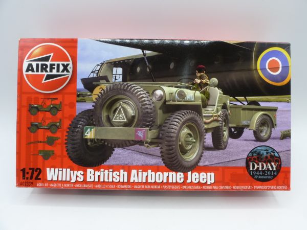 Airfix 1:72 Willys British Airborne Jeep, No. 02339 - orig. packaging (Red Box)
