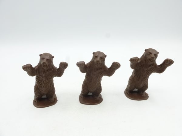 Timpo Toys 3 Braunbären angreifend