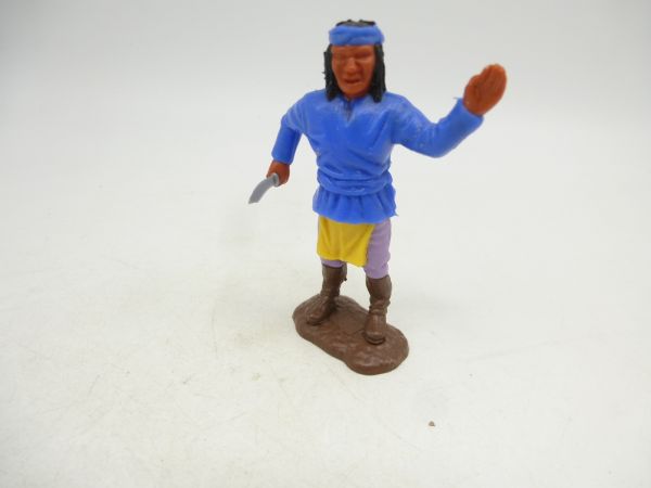 Timpo Toys Apache, dark blue, with knife - great lower part