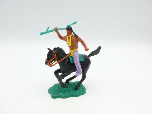 Timpo Toys Indian 2nd version riding with thick green spear