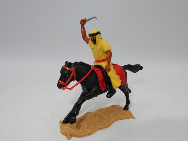 Timpo Toys Arab on horseback, yellow with sabre