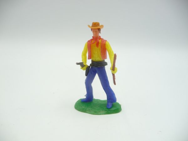 Elastolin 5,4 cm Cowboy standing with pistol + rifle