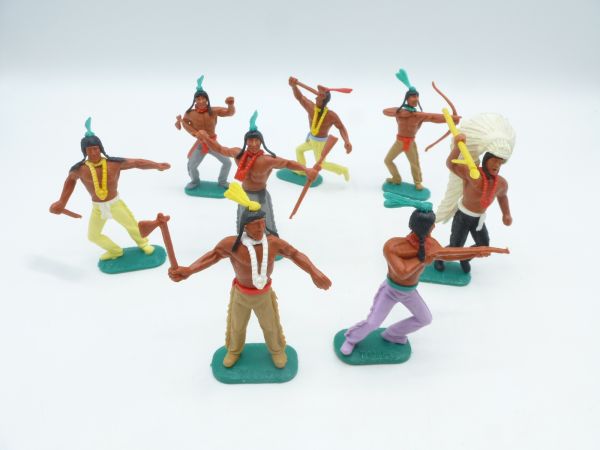 Timpo Toys Beautiful set of Indians 2nd version (8 figures)