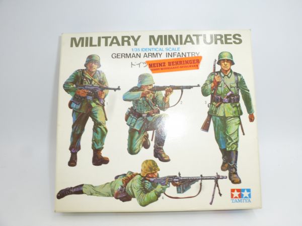 TAMIYA 1:35 German Army Infantry, No. MM 102100 - orig. packaging, partly on cast
