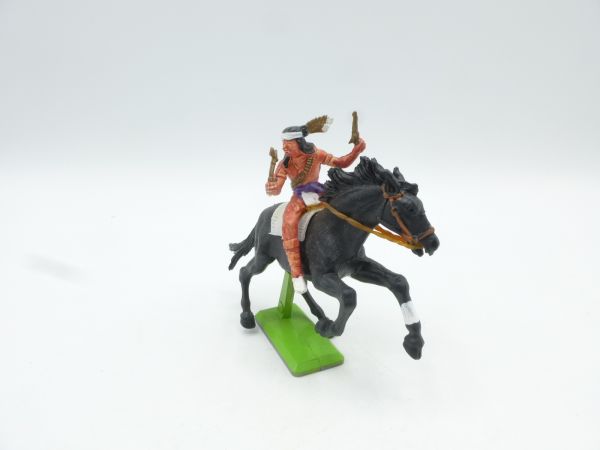 Britains Deetail Apache riding with pistol + tomahawk