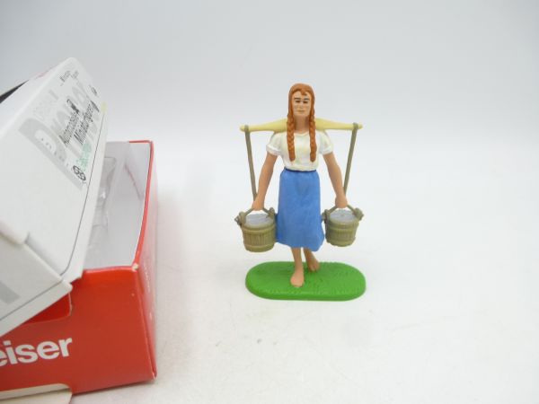 Preiser 7 cm Woman with 2 buckets, No. 9658 - orig. packaging